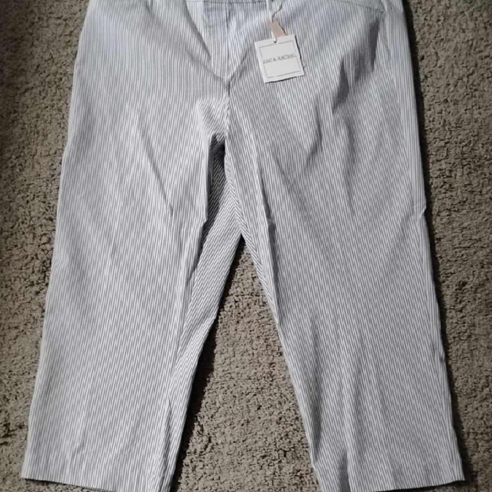 Zac & Rachel Black and White Striped Women Shorts
